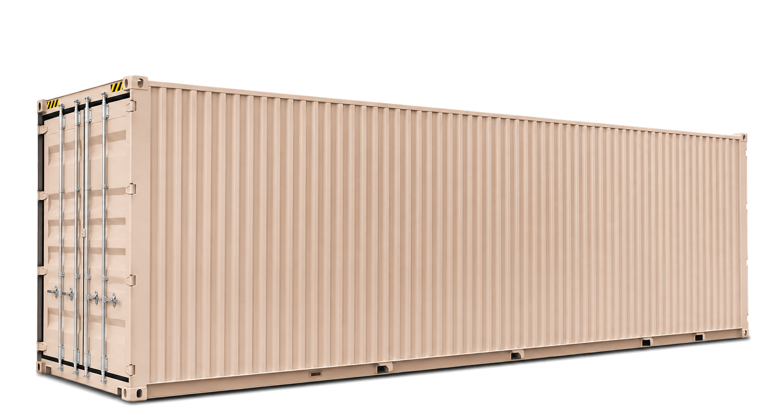40ft high cube container for sale in light tan with extra interior height